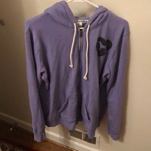 PINK Purple Full Zip Hoodie